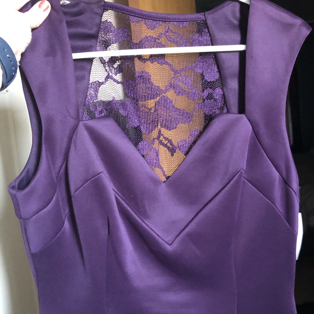 Dress barn- Purple dress with lace design